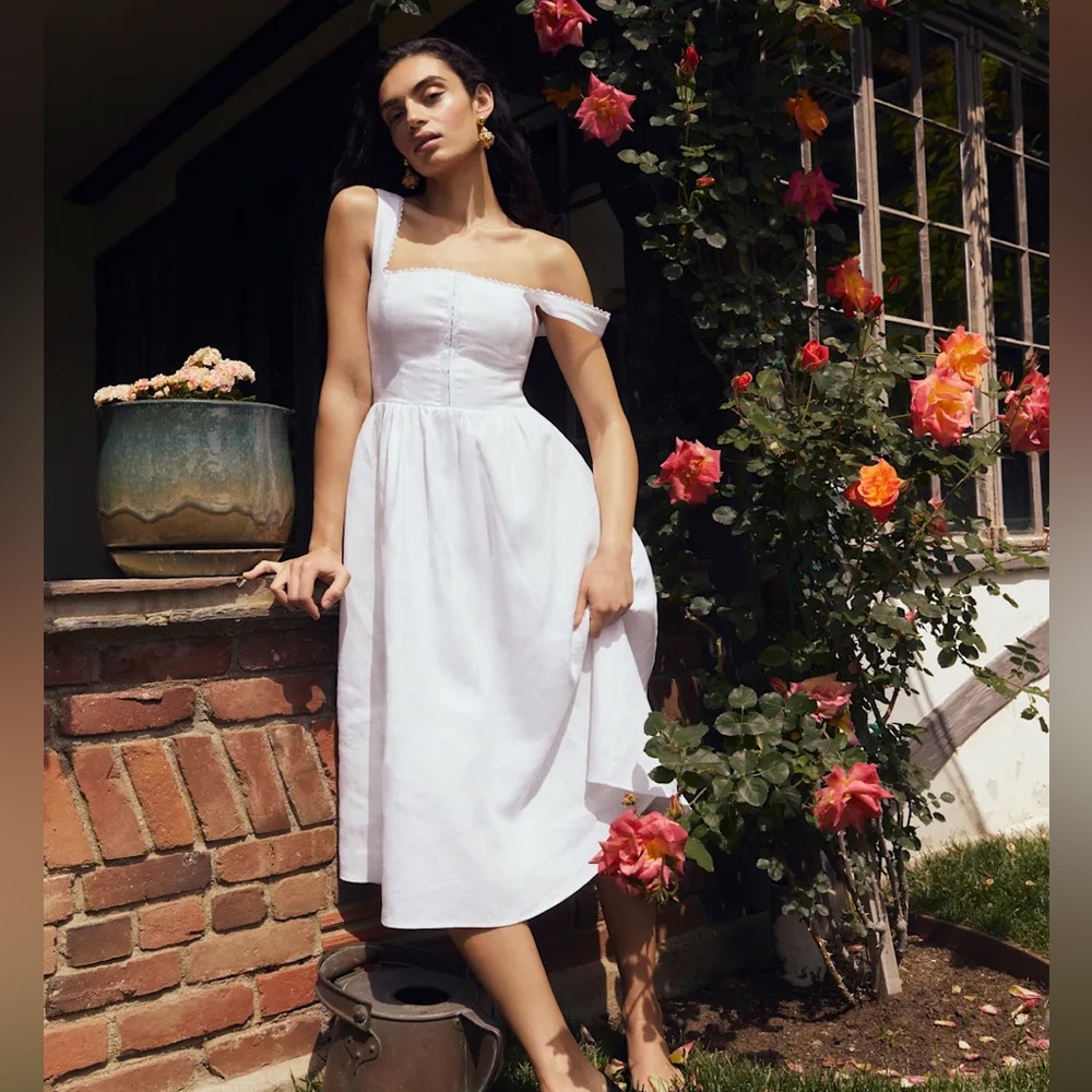 Reformation Tagliatelle Linen Dress $278